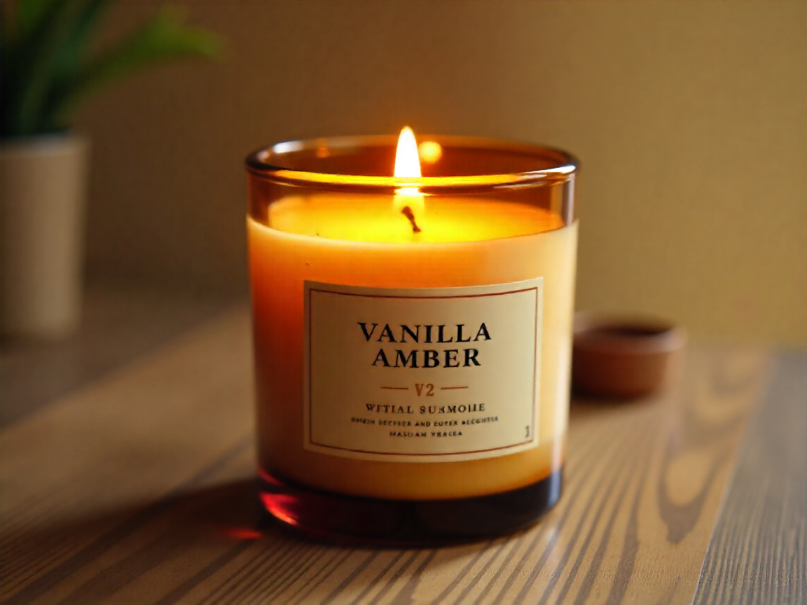 Waxcandlesio Vanilla Amber Scented Candle